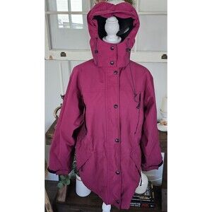 Excellent Condition REI Women's Vintage 90s Purple Hooded Goretex Jacket Sz 8